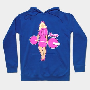 fitness girl, gym girl, barbell girl Hoodie